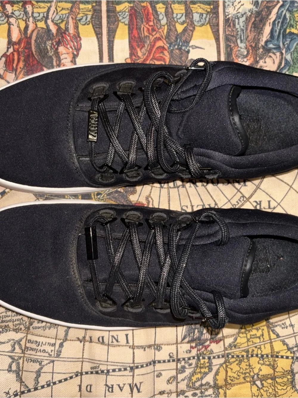 Jordan Men's Low-Top Sneakers in Black with White Sole